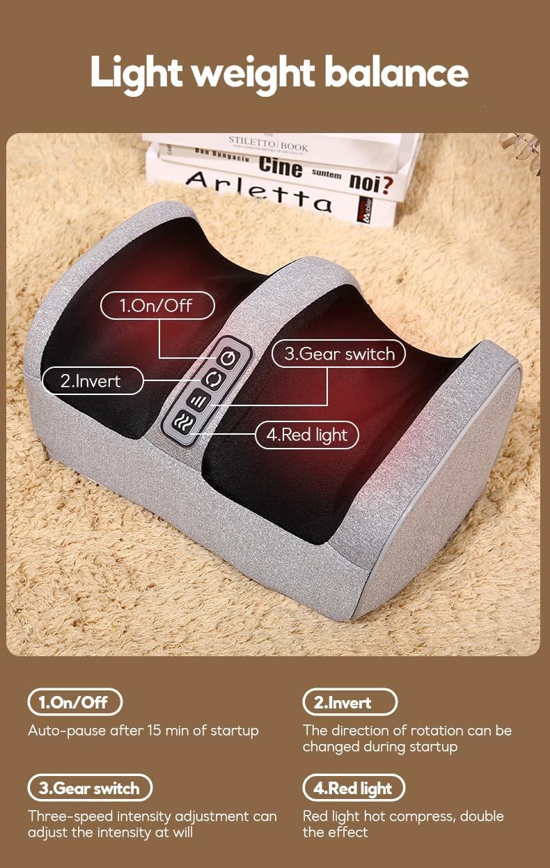 Electric Heating Therapy Relief Foot Massager